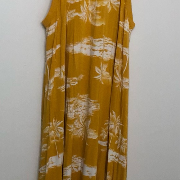 Old Navy, yellow palm tree dress - Picture 3 of 9